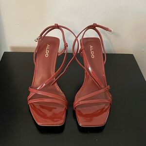 ALDO square toe strappy heels